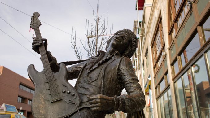 Jimi Hendrix Statue in Seattle, Washington